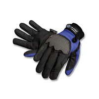 HexArmor 4018-S HexArmor Small Black And Blue Ultimate L5 SuperFabric Mechanic's Style Cut Resistant Gloves With Hook And Loop C